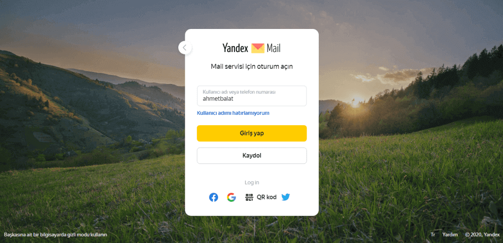 Yandex Metrica Oturum Açma